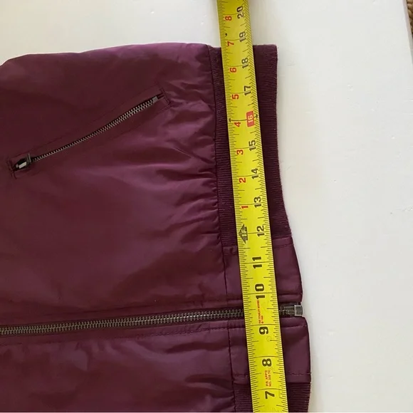 Gap Woman’s Bomber Jacket .  Size Small . Burgundy color. - Picture 8 of 14